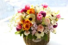 把花插在鲜花花篮里的效果如何